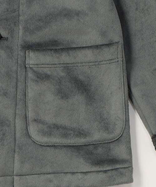 COMME CA ISM（コムサイズム）の「ジャージーフェイクムートンコート（M140～150・L150～160）（ムートンコート・キッズ・ベージュ/チャコール・MEDIUM/LARGE）」の9枚目の写真