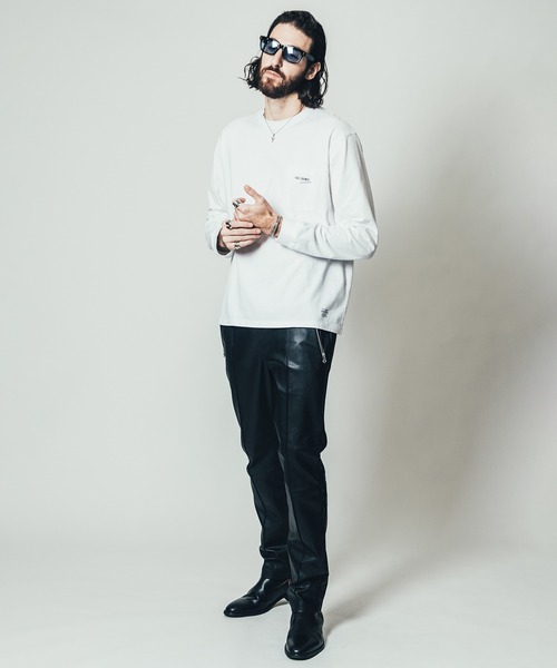 CRIMIE（クライミー）の「CR LOGO POCKET LONG SLEEVE T SHIRT / CRロゴ ポケット 長袖 Tシャツ（Tシャツ/カットソー・メンズ・ブラック/ホワイト・L/XXL/M/XL/S）」の12枚目の写真