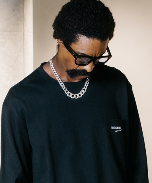 CRIMIE（クライミー）の「CR LOGO POCKET LONG SLEEVE T SHIRT / CRロゴ ポケット 長袖 Tシャツ（Tシャツ/カットソー・メンズ・ブラック/ホワイト・L/XXL/M/XL/S）」の13枚目の写真