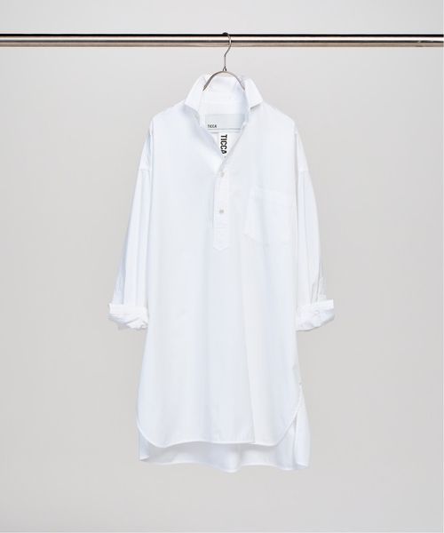TICCA(ティッカ)の「≪追加≫【TICCA/ティッカ】別注 NO.1 スリットチュニックプルオーバー(シャツ/ブラウス・レディース・ブルー/ホワイト・FREE)」の3枚目の写真