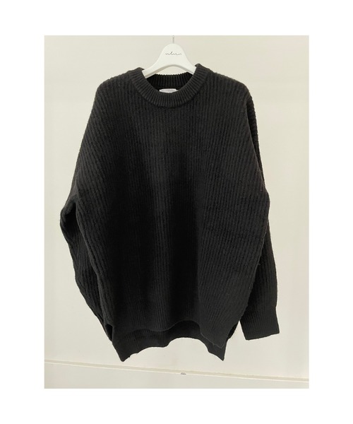 ulu（ウル）の「Round neck knit pullover（ニット/セーター・レディース・ブラック/アイボリー・FREE）」の14枚目の写真