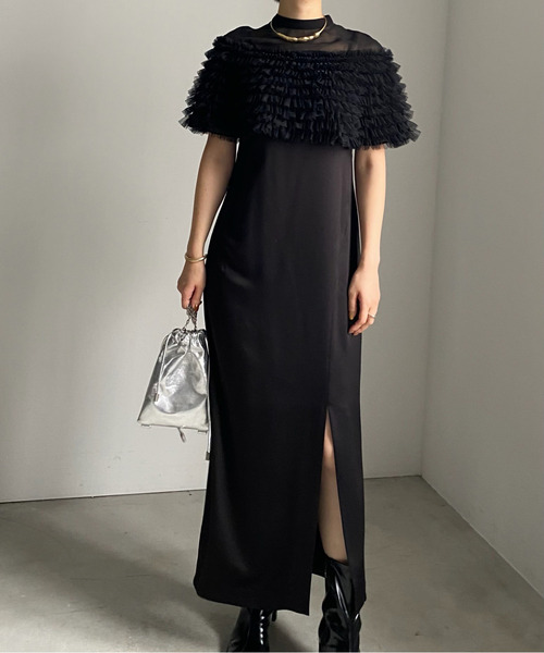 【超美品/匿名】アメリ Ameri ボレロセットドレスワンピース ブラック M Ameri（アメリ）の「UNDRESSED BOLERO SET DRESS（ワンピース