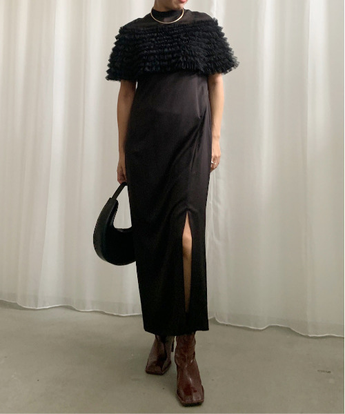 スーツ・フォーマル・ドレス 2WAY VOLUME FRILL BOLERO SET DRESS my closet / 2WAY VOLUME FRILL BOLERO SET DRESS khaS