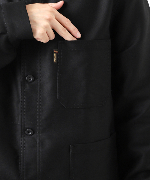 Le LABOUREUR（ラブルール）の「【LE LABOUREUR / ル・ラブルール】  VESTON MOLESKINE（カバーオール・メンズ・ブラック/アイボリー・3/4）」の13枚目の写真