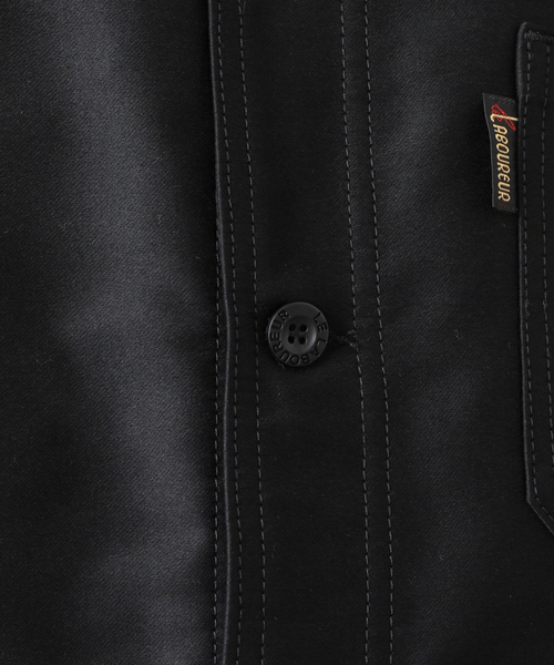 Le LABOUREUR（ラブルール）の「【LE LABOUREUR / ル・ラブルール】  VESTON MOLESKINE（カバーオール・メンズ・ブラック/アイボリー・3/4）」の15枚目の写真