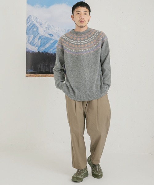 EKAL（エカル）の「ノルディックニットプルオーバー（ニット/セーター・メンズ・グレー/ベージュ・MEDIUM/LARGE）」の11枚目の写真