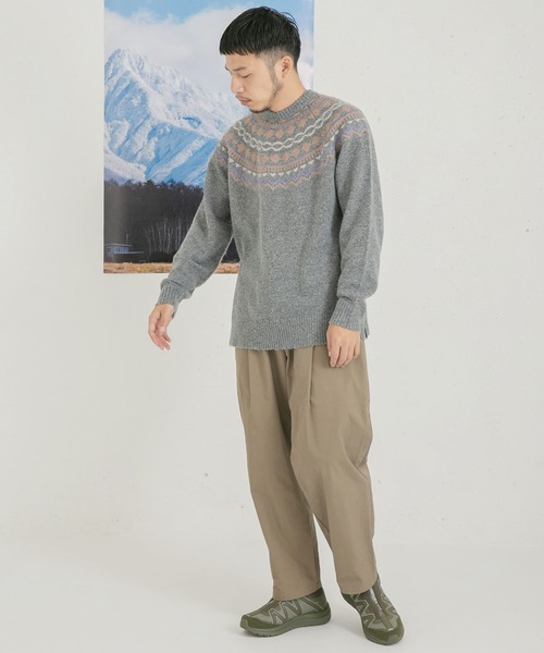 EKAL（エカル）の「ノルディックニットプルオーバー（ニット/セーター・メンズ・グレー/ベージュ・MEDIUM/LARGE）」の12枚目の写真