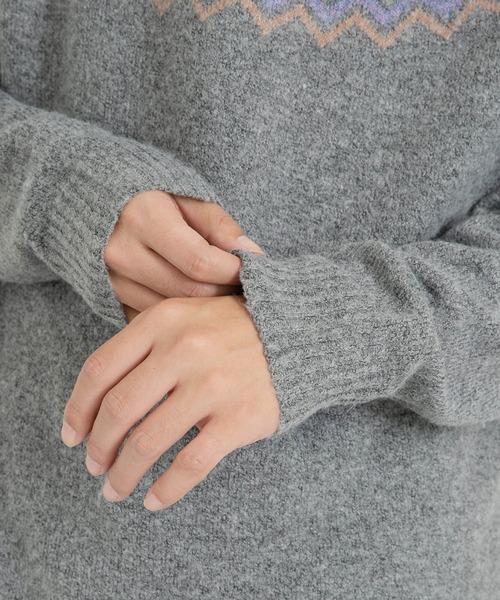 EKAL（エカル）の「ノルディックニットプルオーバー（ニット/セーター・メンズ・グレー/ベージュ・MEDIUM/LARGE）」の15枚目の写真