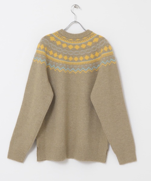 EKAL（エカル）の「ノルディックニットプルオーバー（ニット/セーター・メンズ・グレー/ベージュ・MEDIUM/LARGE）」の20枚目の写真