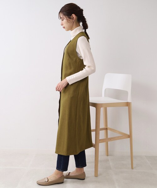 DRESKIP（ドレスキップ）の「◆ジレにもなるジャンスカ（スカート・レディース・キャメル/ダークブラウン/ブラック・02/03）」の15枚目の写真