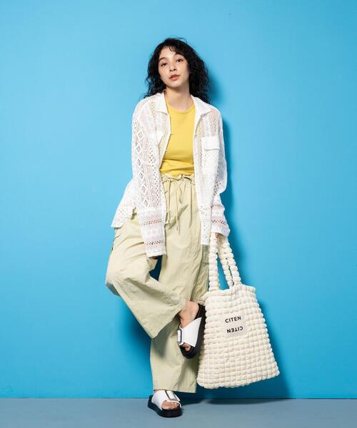 CITEN（シテン）の「＜CITEN＞ユーティリティ カーゴパンツ（カーゴパンツ・レディース・ライム/ブラック・S/M）」の3枚目の写真