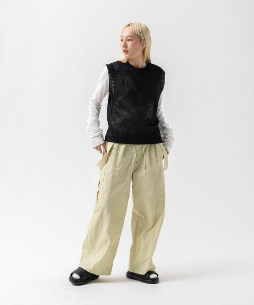 CITEN（シテン）の「＜CITEN＞ユーティリティ カーゴパンツ（カーゴパンツ・レディース・ライム/ブラック・S/M）」の13枚目の写真