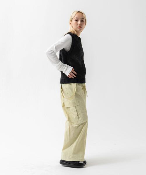 CITEN（シテン）の「＜CITEN＞ユーティリティ カーゴパンツ（カーゴパンツ・レディース・ライム/ブラック・S/M）」の14枚目の写真