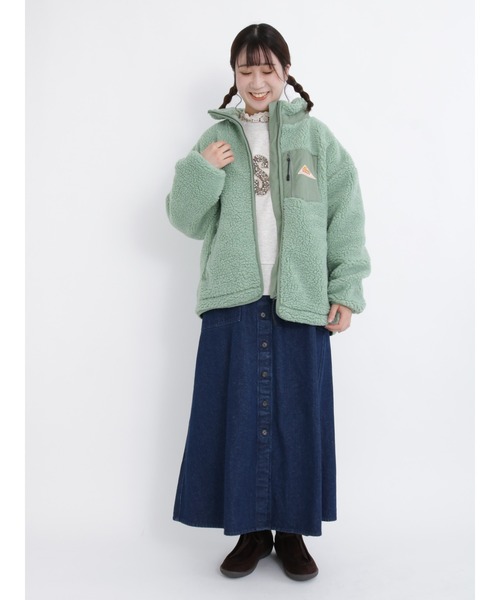 Samansa Mos2（サマンサ モスモス）の「デニムAラインスカート（デニムスカート・レディース・ブラック/ネイビー・ﾌﾘ-）」の5枚目の写真