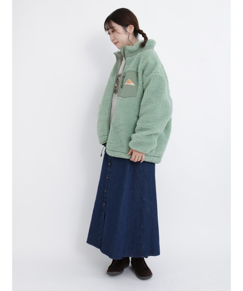 Samansa Mos2（サマンサ モスモス）の「デニムAラインスカート（デニムスカート・レディース・ブラック/ネイビー・ﾌﾘ-）」の6枚目の写真