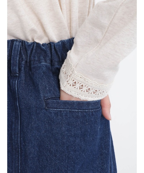 Samansa Mos2（サマンサ モスモス）の「デニムAラインスカート（デニムスカート・レディース・ブラック/ネイビー・ﾌﾘ-）」の14枚目の写真