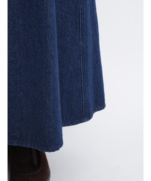 Samansa Mos2（サマンサ モスモス）の「デニムAラインスカート（デニムスカート・レディース・ブラック/ネイビー・ﾌﾘ-）」の18枚目の写真