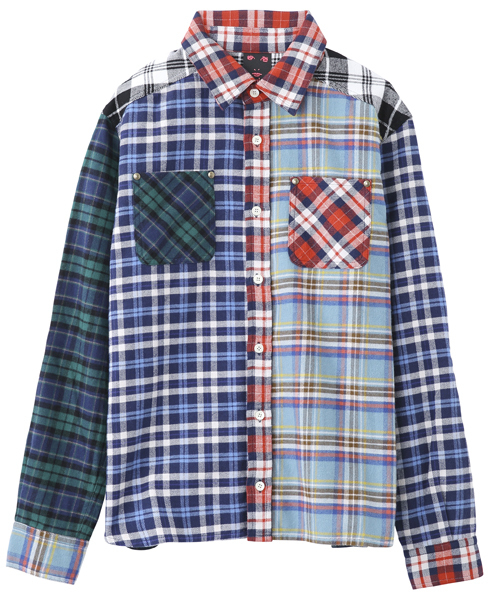 X-girl（エックスガール）の「FLANNEL PLAID L/S SHIRT（シャツ/ブラウス・レディース・ブラック/レッド/A/B・1/2）」の12枚目の写真