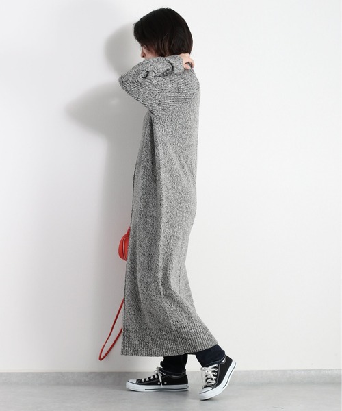 cepo（セポ）の「メランジ ハイネックニットワンピース（ワンピース・レディース・ブラック/グリーン/オフホワイト・M）」の18枚目の写真