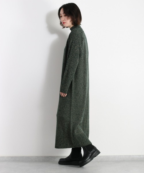 cepo（セポ）の「メランジ ハイネックニットワンピース（ワンピース・レディース・ブラック/グリーン/オフホワイト・M）」の15枚目の写真