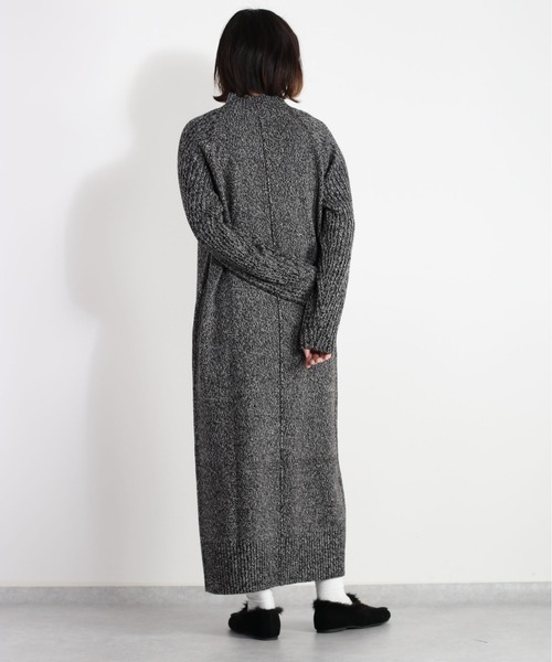 cepo（セポ）の「メランジ ハイネックニットワンピース（ワンピース・レディース・ブラック/グリーン/オフホワイト・M）」の10枚目の写真