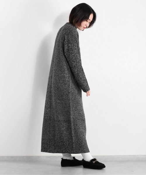 cepo（セポ）の「メランジ ハイネックニットワンピース（ワンピース・レディース・ブラック/グリーン/オフホワイト・M）」の9枚目の写真