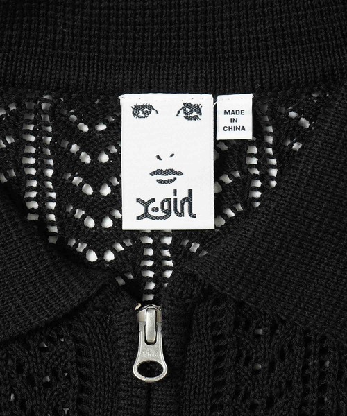 LGB cross カーディガン X-girl（エックスガール）の「CROCHET DOUBLE ZIP CARDIGAN