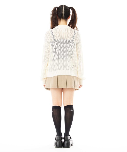 LGB cross カーディガン X-girl（エックスガール）の「CROCHET DOUBLE ZIP CARDIGAN