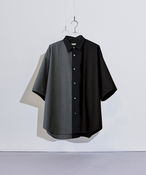 tk.TAKEO KIKUCHI（ティーケータケオキクチ）の「TRレギュラーカラー半袖シャツ（シャツ/ブラウス・メンズ・ベージュ系4/ベージュ/ホワイト/ブラック/ブラック系2/ブラック系4/ネイビー系7・04/01/03/02）」の4枚目の写真