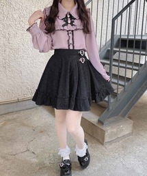 総レースハートバックルスカート