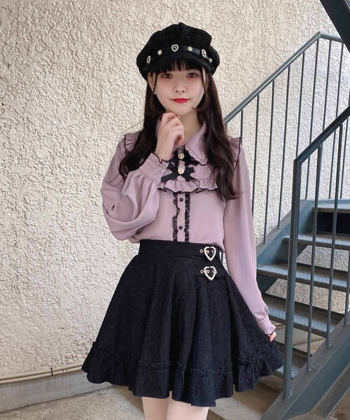 ROJITA(ロジータ)の「総レースハートバックルスカート(スカート・レディース・ブラック/ピンク・FREE)」の15枚目の写真