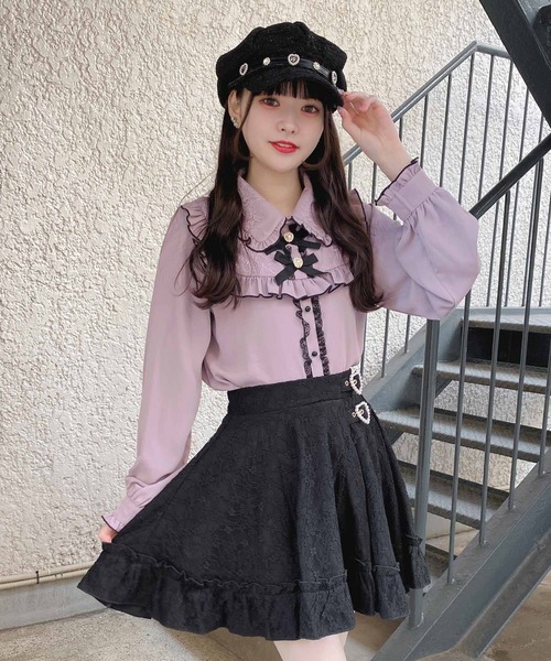 ROJITA(ロジータ)の「総レースハートバックルスカート(スカート・レディース・ブラック/ピンク・FREE)」の16枚目の写真