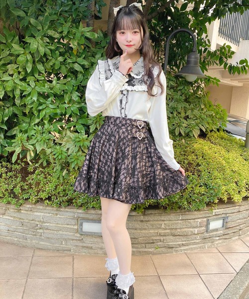 ROJITA(ロジータ)の「総レースハートバックルスカート(スカート・レディース・ブラック/ピンク・FREE)」の21枚目の写真