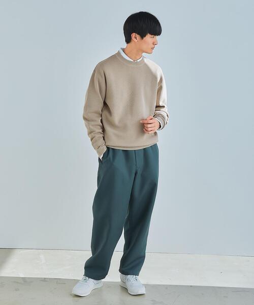 green label relaxing（グリーンレーベルリラクシング）の「クリアミラノリブ クルーネック ニット -ウォッシャブル-（ニット/セーター・メンズ・ケリー/ベージュ/ライム/ネイビー・S/M/L/XL）」の7枚目の写真