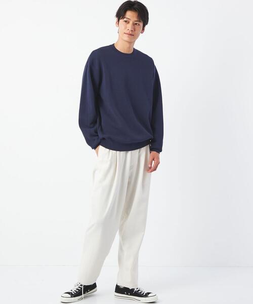 green label relaxing（グリーンレーベルリラクシング）の「クリアミラノリブ クルーネック ニット -ウォッシャブル-（ニット/セーター・メンズ・ケリー/ベージュ/ライム/ネイビー・S/M/L/XL）」の6枚目の写真