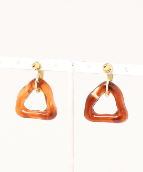 Burner(バーナー)の「【OKUOKU 0909】 ベッコウモチーフピアス oku-pierce-688591049563-339 I(ピアス(両耳用)・レディース・A・FREE)」の2枚目の写真