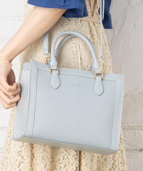 dazzlin(ダズリン)の「dazzlin/ダズリン シュリンク/スムース フラワー柄プリント2wayスクエアハンドバッグ(ハンドバッグ・レディース・アイボリー/ブラック/ベージュ系その他/ブルー系その他/ピンク系その他・FREE)」の5枚目の写真