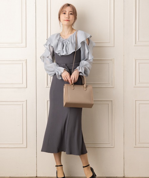 dazzlin(ダズリン)の「dazzlin/ダズリン シュリンク/スムース フラワー柄プリント2wayスクエアハンドバッグ(ハンドバッグ・レディース・アイボリー/ブラック/ベージュ系その他/ブルー系その他/ピンク系その他・FREE)」の12枚目の写真