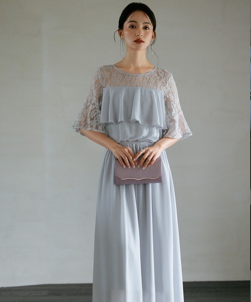 DRESS PLUS(ドレスプラス)の「パーティーバッグ 2WAY チェーン付き 結婚式(クラッチバッグ・レディース・ブルーグレー/ラベンダー/アッシュグレー/ライトベージュ・フリー)」の22枚目の写真