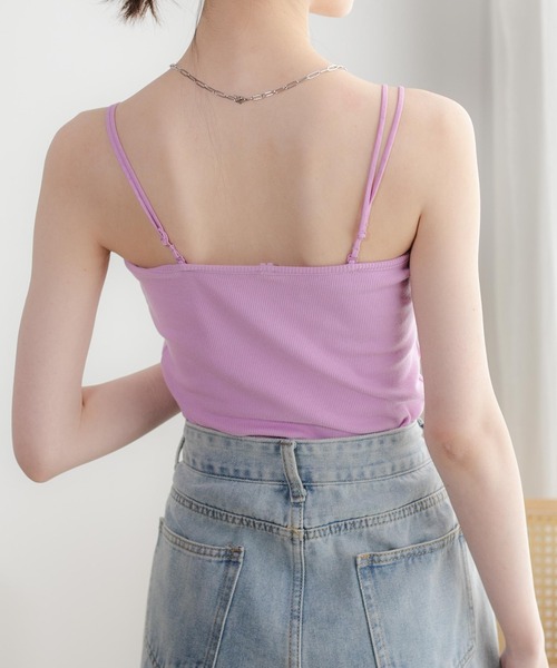 WEGO(ウィゴー)の「WEGO/マルチWAYカップインリブキャミソール(キャミソール・レディース・ホワイト/ブラック/アニマル/その他1/サックスブルー/ピンク/グリーン/ブラウン系その他/ブルー/ネイビー/ベージュ・SMALL/MEDIUM)」の21枚目の写真