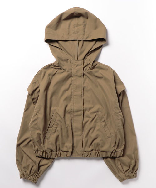 シャークスキンボリュームスリーブショート丈マウンテンパーカー（マウンテンパーカー）｜STYLEBLOCK（スタイルブロック）