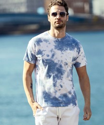 1piu1uguale3 RELAX | 1PIU1UGUALE3 RELAX(ウノピゥウノウグァーレトレ リラックス)3ロゴタイダイ半袖Tシャツ(Tシャツ/カットソー)