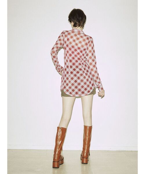 jouetie(ジュエティ)の「メッシュチェックカラートップス(シャツ/ブラウス・レディース・ブラック/レッド/ブルー・MEDIUM)」の22枚目の写真