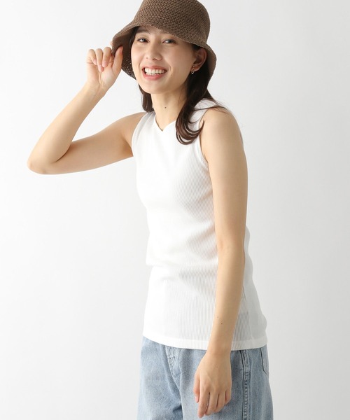 GLOBAL WORK（グローバルワーク）の「Beautee2WAYタンク/163479（タンクトップ・レディース・ブラック/ネイビー/オレンジ/アイボリー/モカ/オフホワイト/ブラウン・MEDIUM/LARGE）」の11枚目の写真