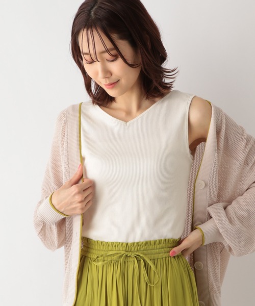 GLOBAL WORK（グローバルワーク）の「Beautee2WAYタンク/163479（タンクトップ・レディース・ブラック/ネイビー/オレンジ/アイボリー/モカ/オフホワイト/ブラウン・MEDIUM/LARGE）」の16枚目の写真