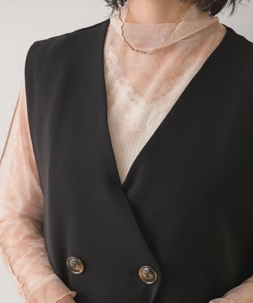 RETRO GIRL（レトロガール）の「ノーカラーゆるベスト（ベスト・レディース・ブラック/ナチュラル/ライトブルー・FREE）」の19枚目の写真