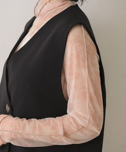 RETRO GIRL（レトロガール）の「ノーカラーゆるベスト（ベスト・レディース・ブラック/ナチュラル/ライトブルー・FREE）」の22枚目の写真