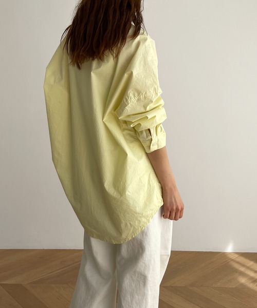 El mar（エルマール）の「El mar(エルマール) コットンオーバーサイズシャツ（シャツ/ブラウス・レディース・ホワイト/イエロー/サックスブルー・ONE SIZE）」の11枚目の写真