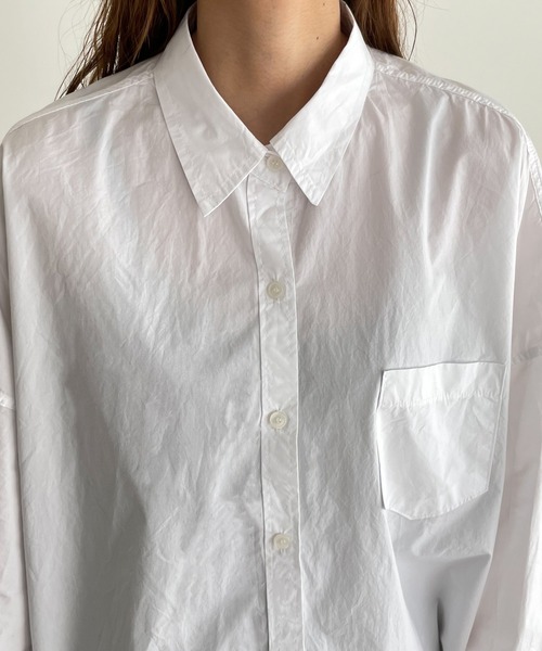 El mar（エルマール）の「El mar(エルマール) コットンオーバーサイズシャツ（シャツ/ブラウス・レディース・ホワイト/イエロー/サックスブルー・ONE SIZE）」の16枚目の写真