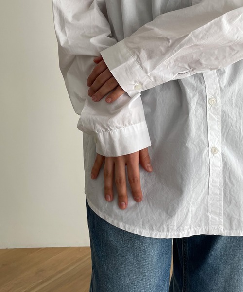 El mar（エルマール）の「El mar(エルマール) コットンオーバーサイズシャツ（シャツ/ブラウス・レディース・ホワイト/イエロー/サックスブルー・ONE SIZE）」の17枚目の写真